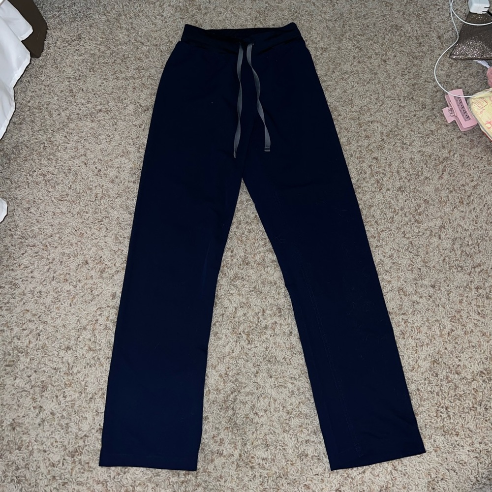 Figs Navy Livingston High Waisted Basic Scrub Pants - XS